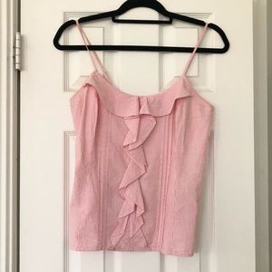 Vineyard Vines Pink Seersucker Blouse